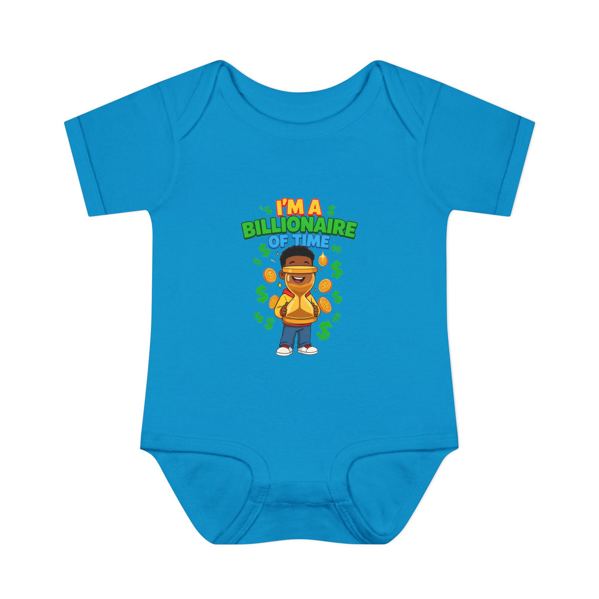 I'M A BILLIONAIRE OF TIME. Girls' Baby Bodysuit | Funny Finance Kids Clothing