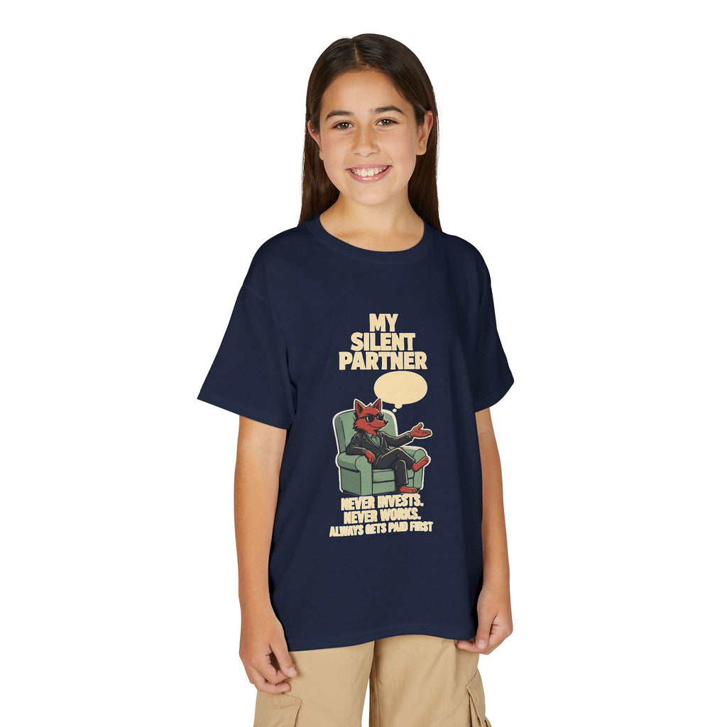 MY SILENT PARTNER. Youth Tee | Funny Finance Kids Shirt