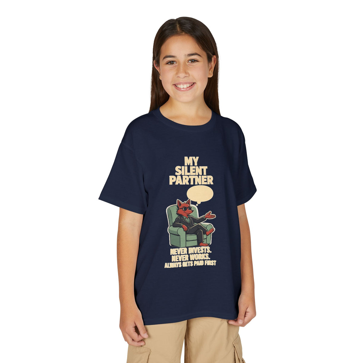 MY SILENT PARTNER. Youth Tee | Funny Finance Kids Shirt