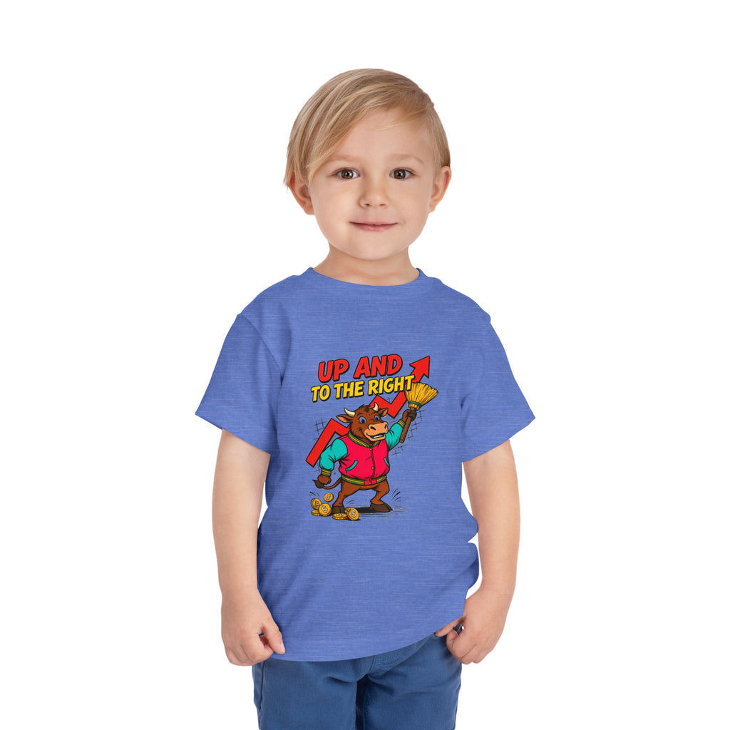 UP AND TO THE RIGHT. Toddler Tee | Funny Finance Kids Clothing