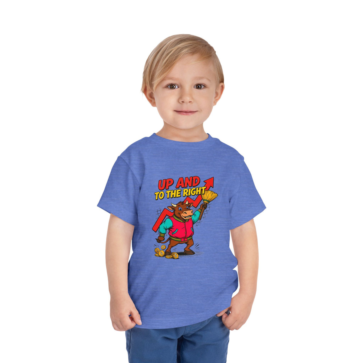 UP AND TO THE RIGHT. Toddler Tee | Funny Finance Kids Clothing