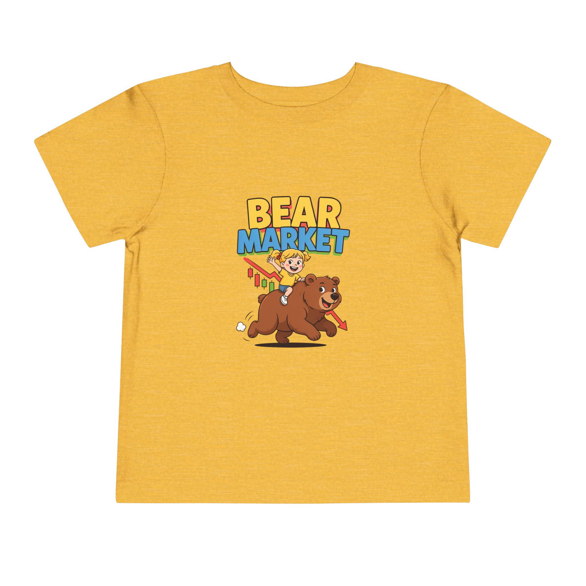 BEAR MARKET. Girls' Toddler Tee | Funny Finance Kids Clothing