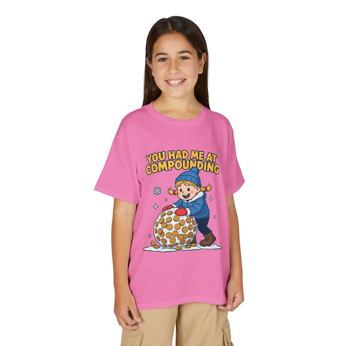 YOU HAD ME AT COMPOUNDING. Girls' Youth Tee | Funny Finance Kids Clothing