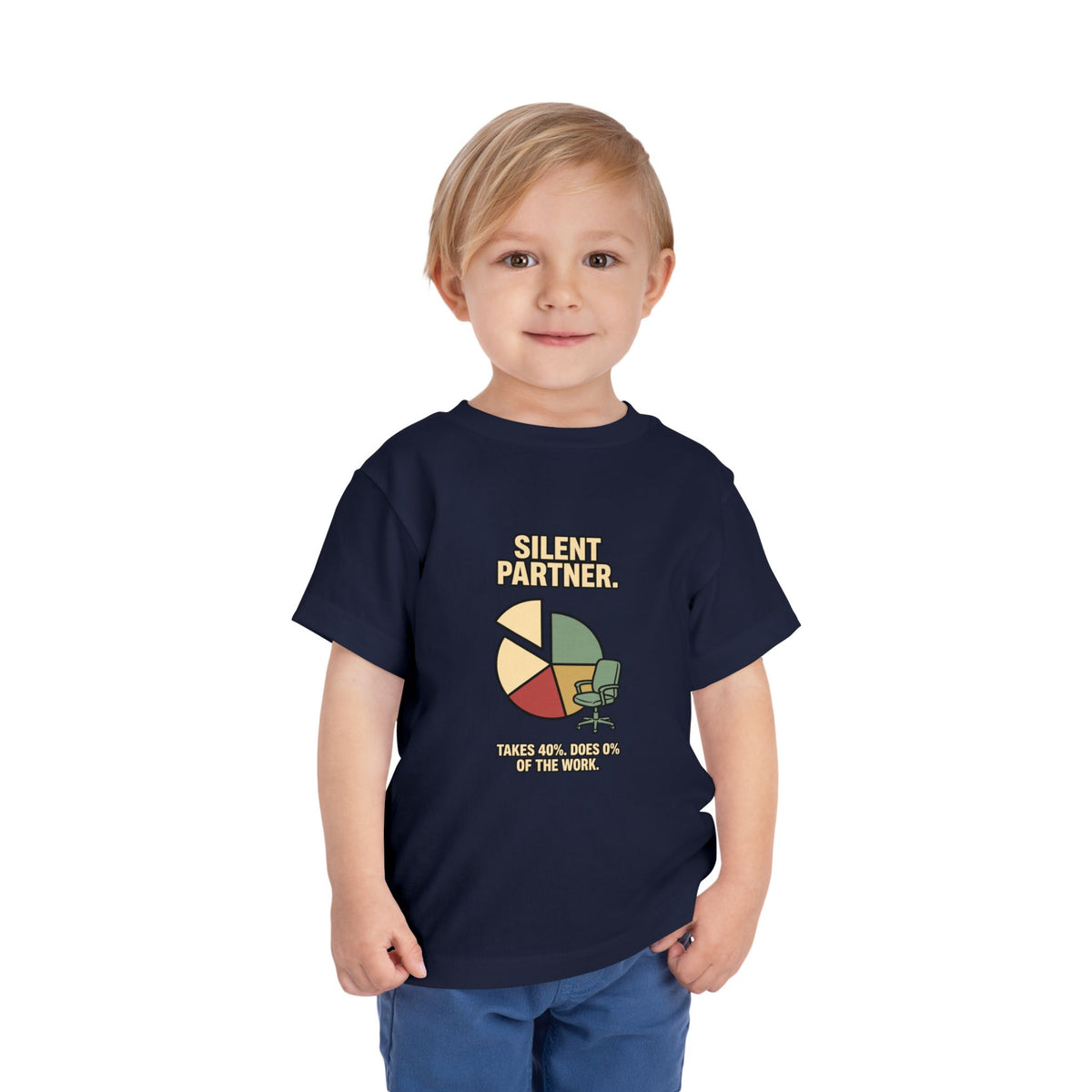 SILENT PARTNER. Toddler Tee | Funny Finance Kids Shirt