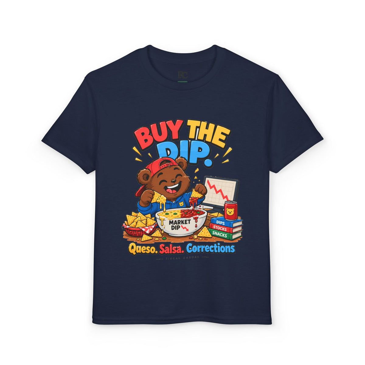 BUY THE DIP BEAR. Youth Tee | Funny Finance Kids Clothing