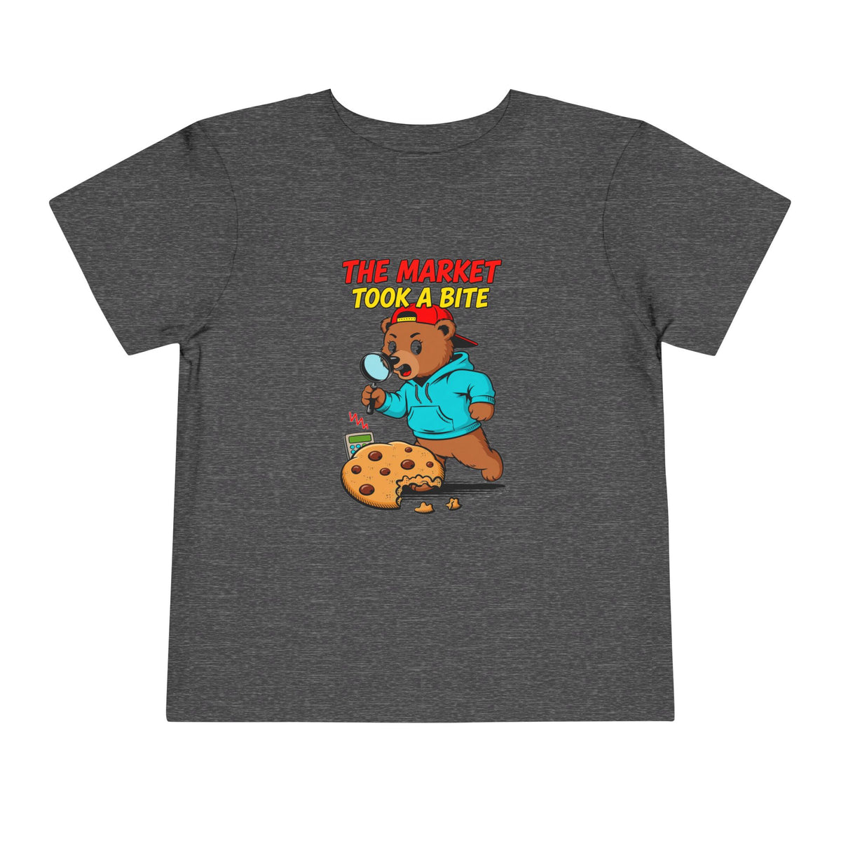 THE MARKET TOOK A BITE. Toddler Tee | Funny Finance Kids Clothing