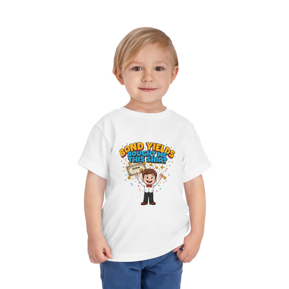 BOND YIELDS BOUGHT ME THIS SHIRT. Boys' Toddler Tee | Funny Finance Kids Clothing