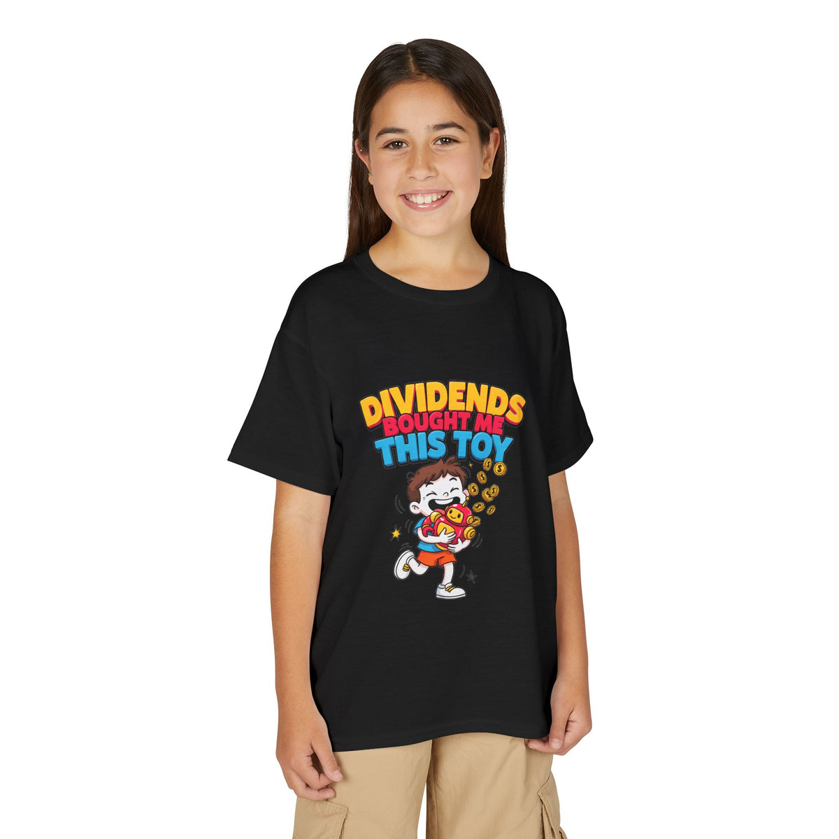 DIVIDENDS BOUGHT ME THIS TOY. Boys' Youth Tee | Funny Finance Kids Clothing