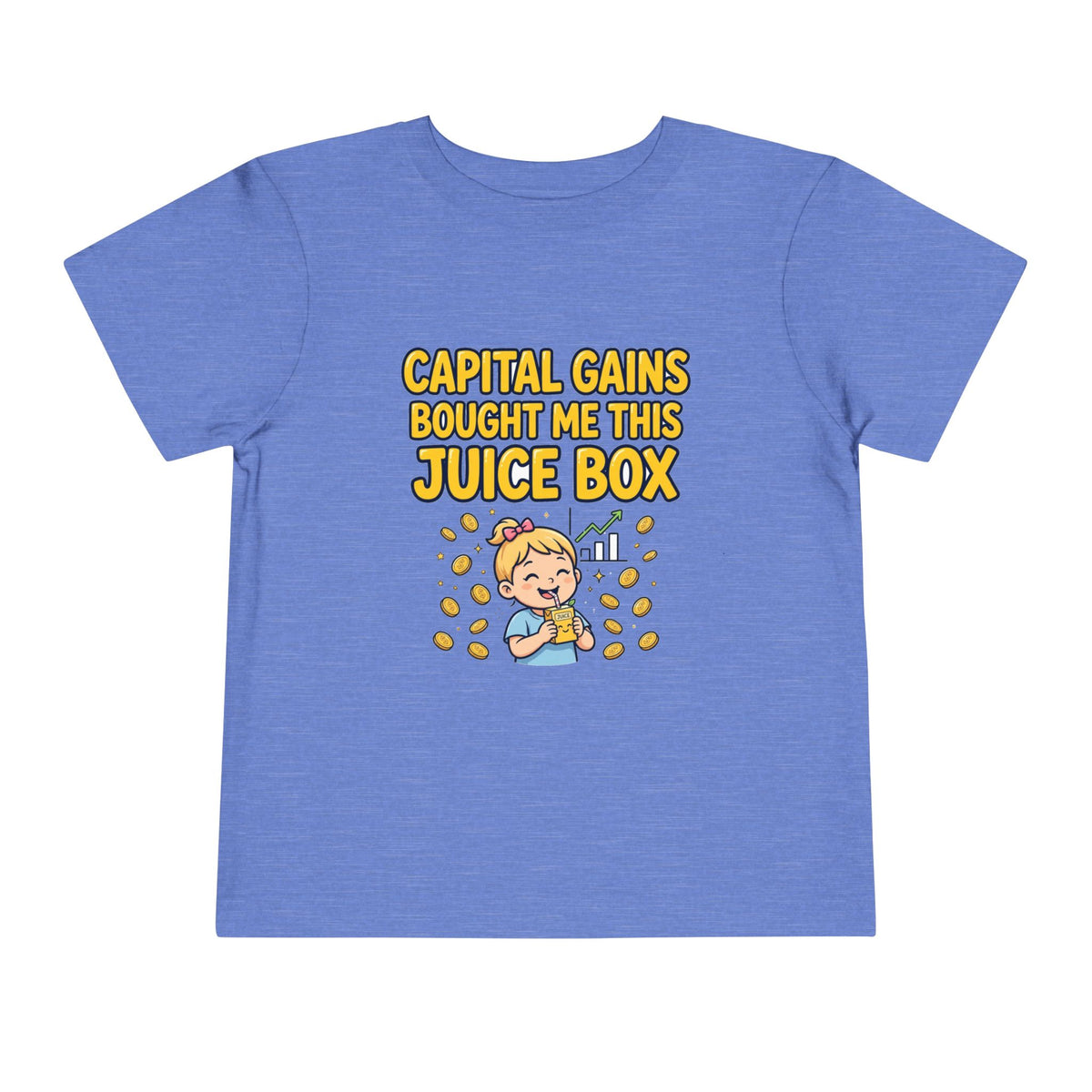 CAPITAL GAINS BOUGHT ME THIS JUICE BOX. Toddler Tee | Funny Finance Kids Clothing. Toddler Tee | Funny Finance Kids Clothing