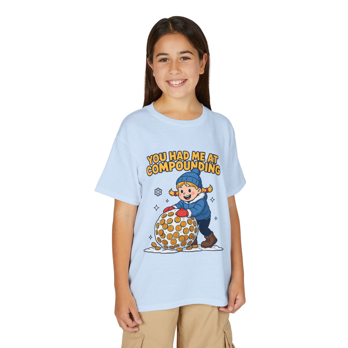 YOU HAD ME AT COMPOUNDING. Girls' Youth Tee | Funny Finance Kids Clothing