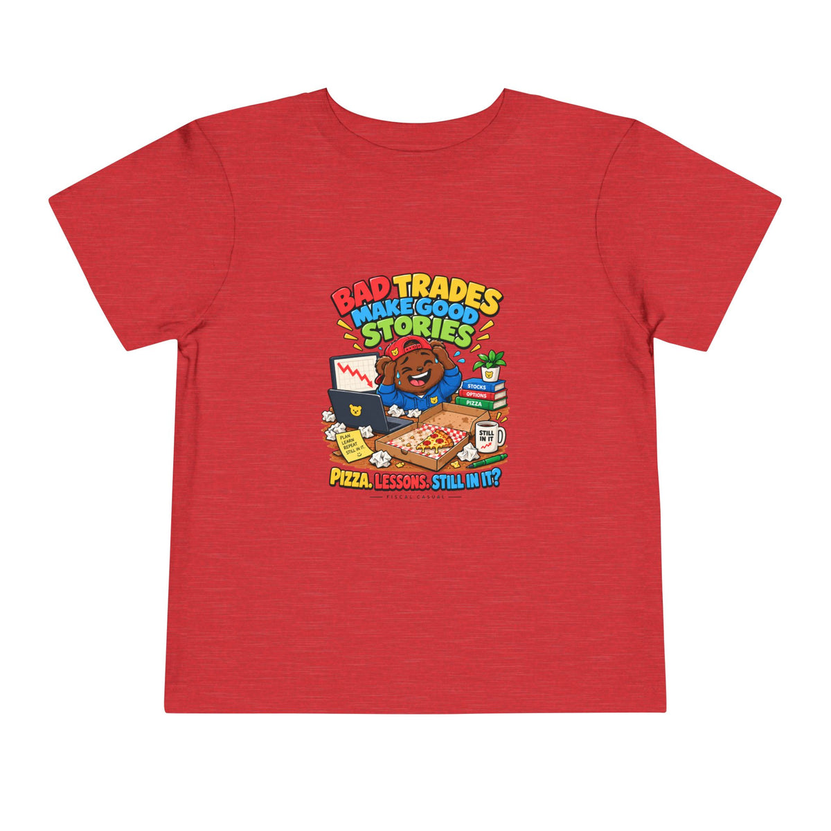 BEAR BAD TRADES. Toddler Tee | Funny Finance Kids Clothing