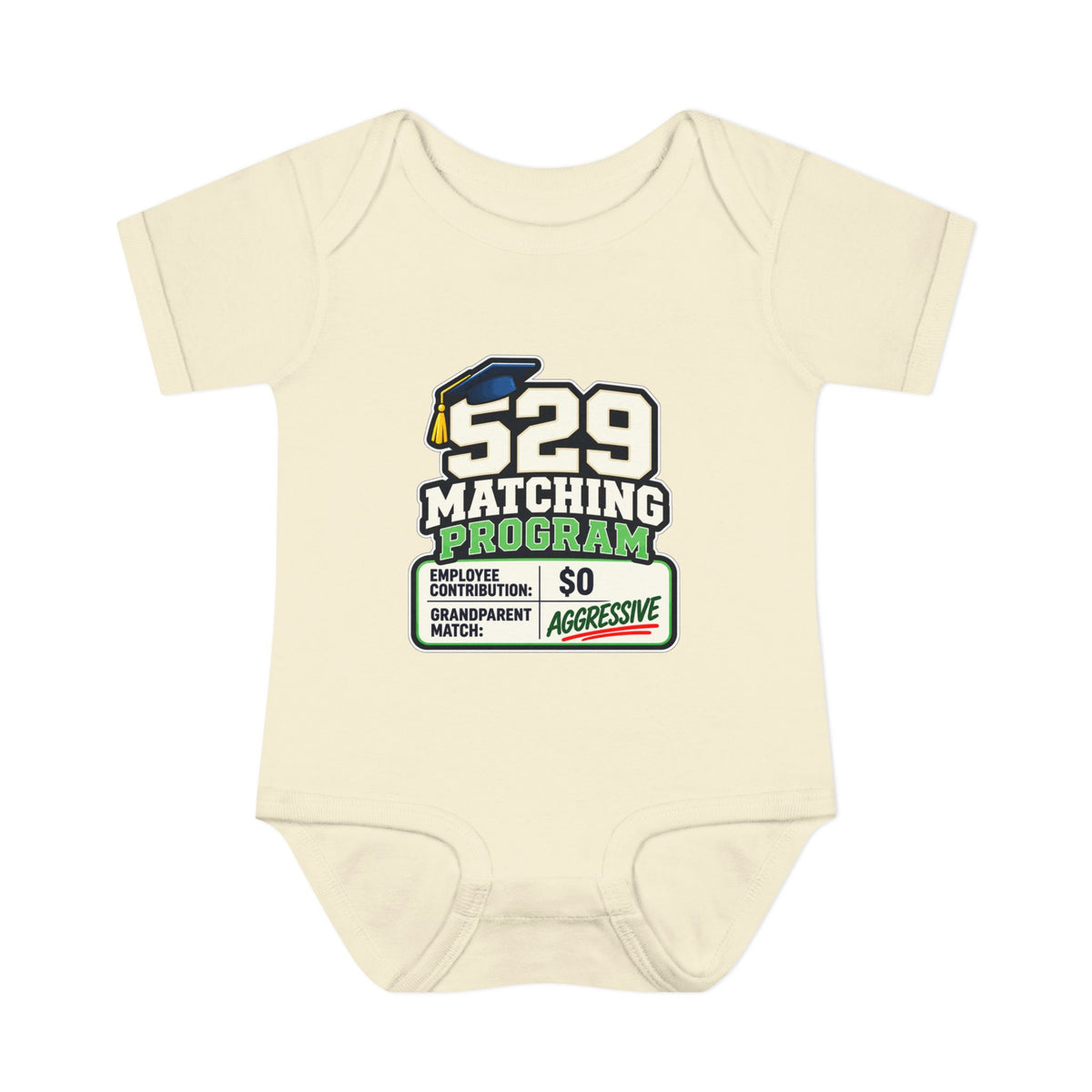 529 Matching Program: Grandparents Baby Bodysuit | Funny Finance Kids Clothing