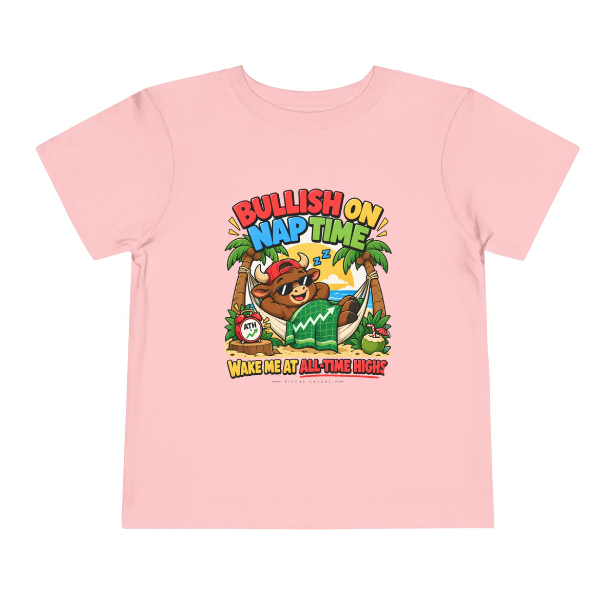BULL NAP TIME. Toddler Tee | Funny Finance Kids Clothing