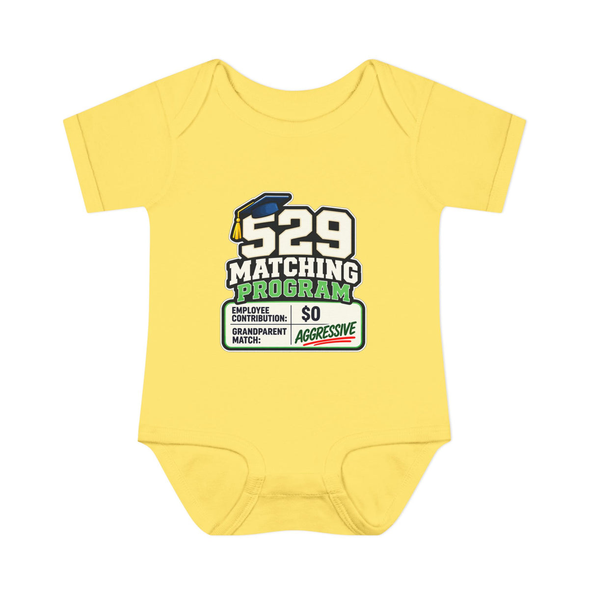 529 Matching Program: Grandparents Baby Bodysuit | Funny Finance Kids Clothing
