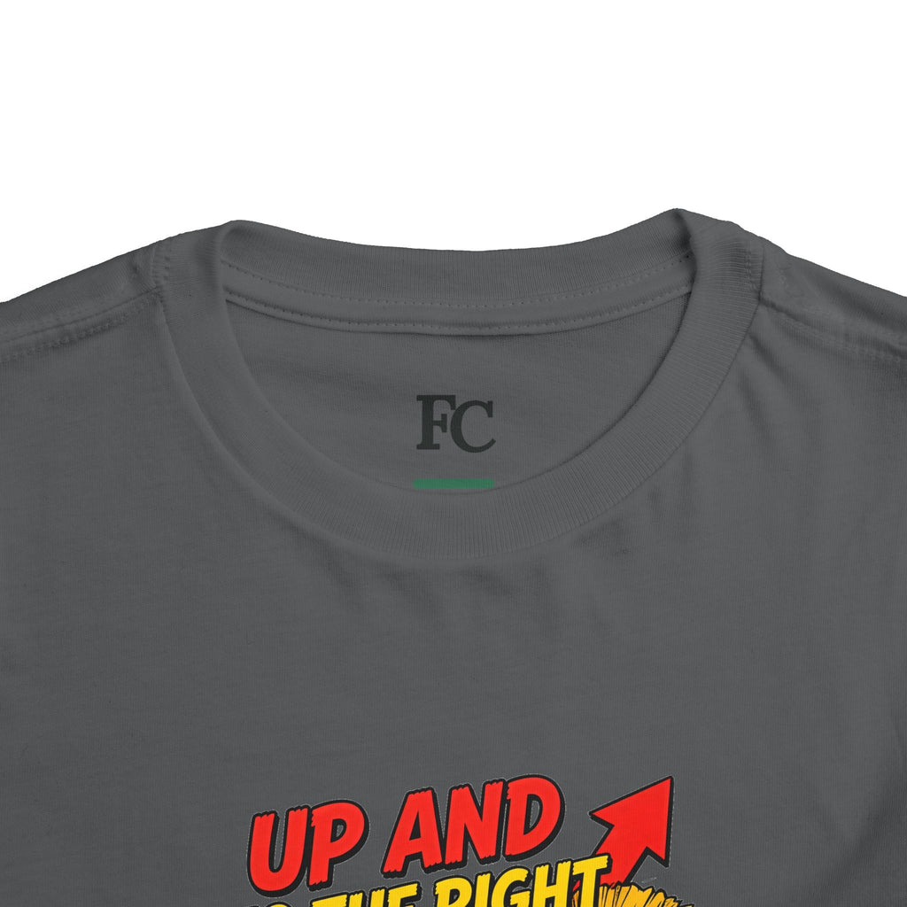 UP AND TO THE RIGHT. Toddler Tee | Funny Finance Kids Clothing
