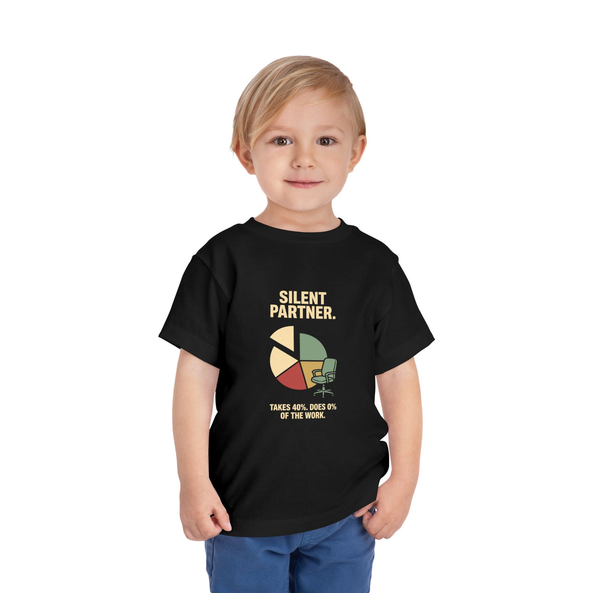 SILENT PARTNER. Toddler Tee | Funny Finance Kids Shirt