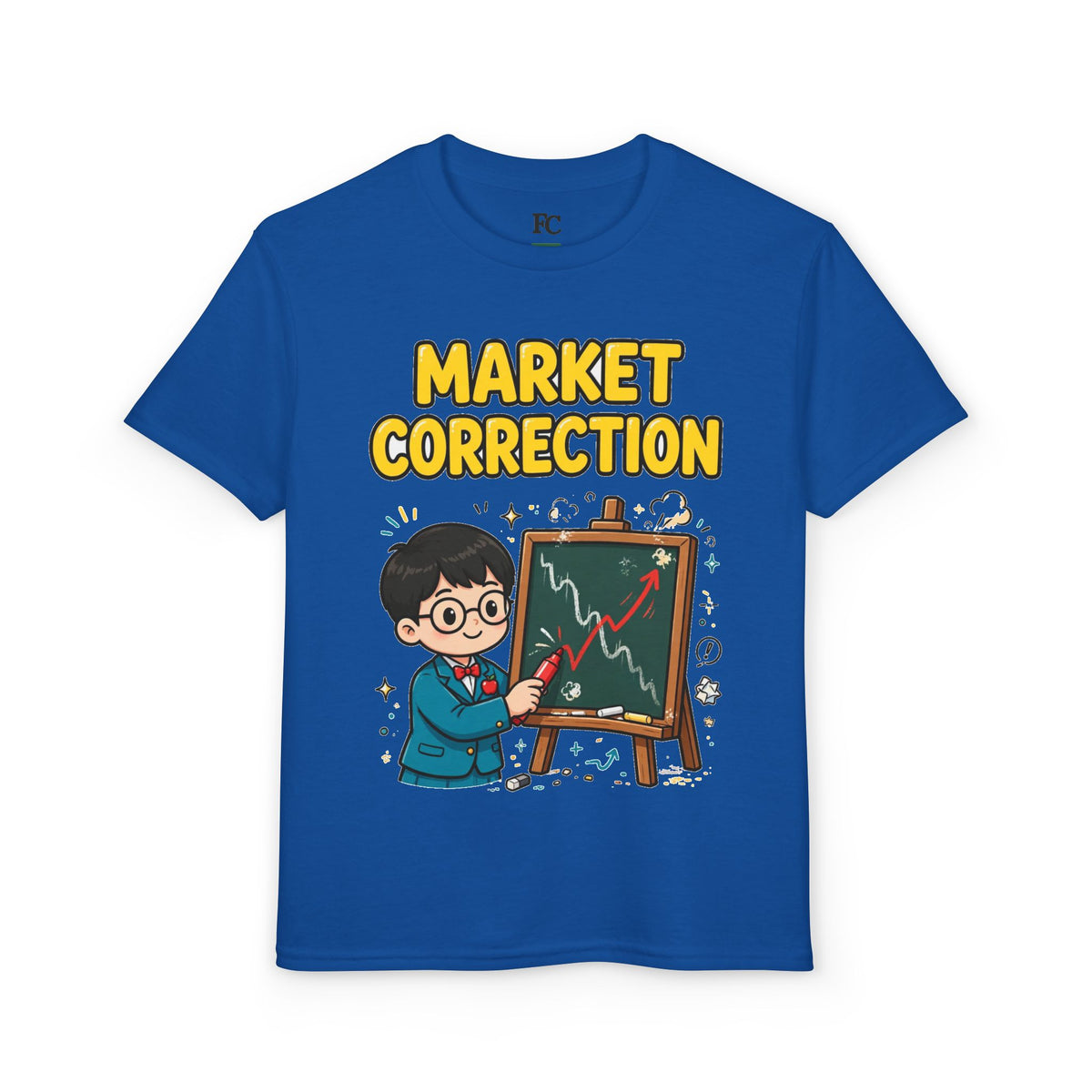 MARKET CORRECTION. Boys' Youth Tee | Funny Finance Kids Clothing