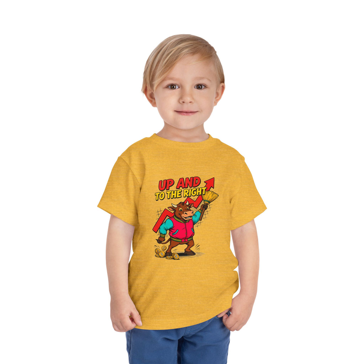 UP AND TO THE RIGHT. Toddler Tee | Funny Finance Kids Clothing