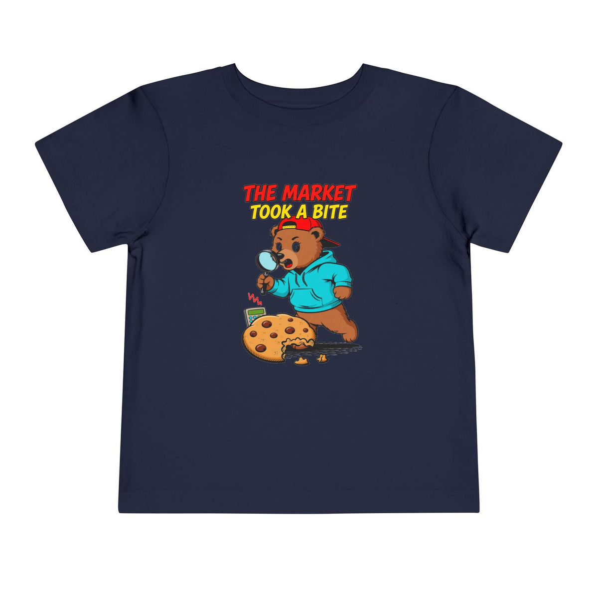 THE MARKET TOOK A BITE. Toddler Tee | Funny Finance Kids Clothing