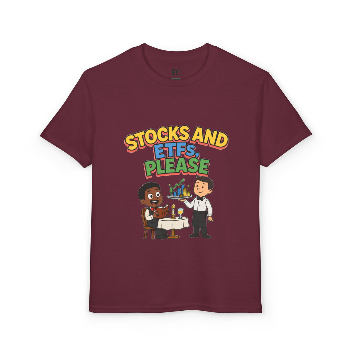 STOCKS AND ETFS, PLEASE. Boys' Youth Tee | Funny Finance Kids Clothing