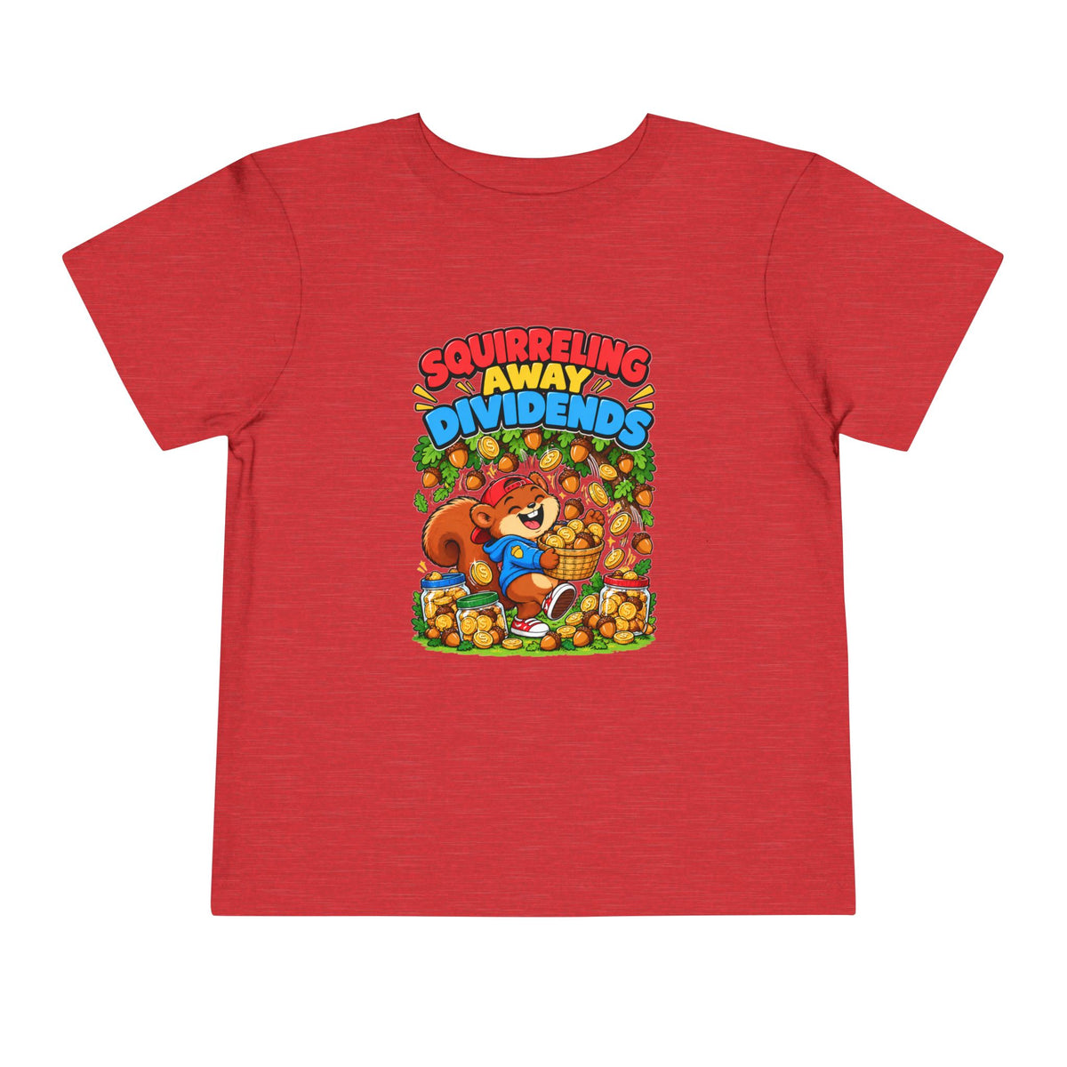 SQUIRRELING AWAY DIVIDENDS. Toddler Tee | Funny Finance Kids Clothing