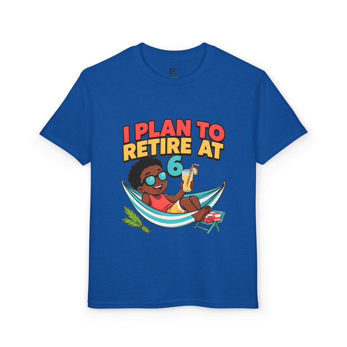 I PLAN TO RETIRE AT 6. Boys' Youth Tee | Funny Finance Kids Clothing