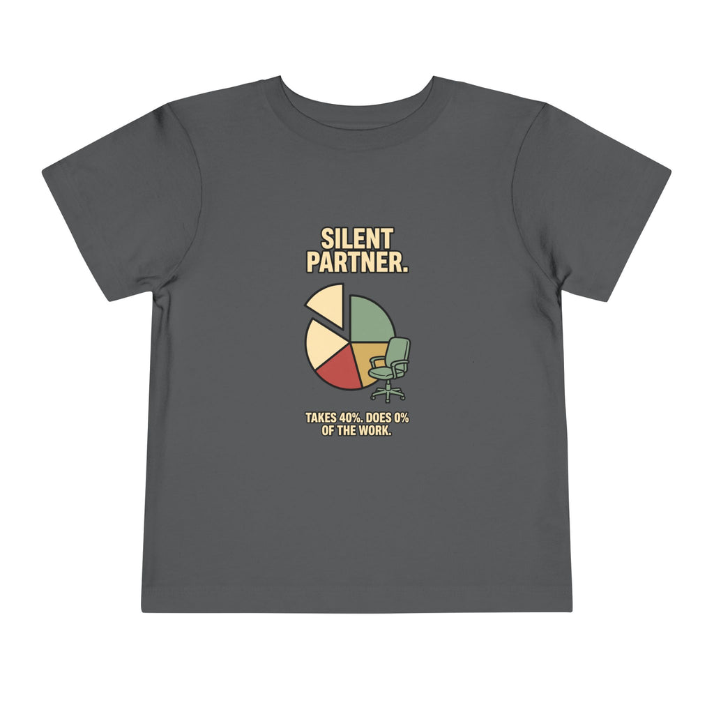 SILENT PARTNER. Toddler Tee | Funny Finance Kids Shirt