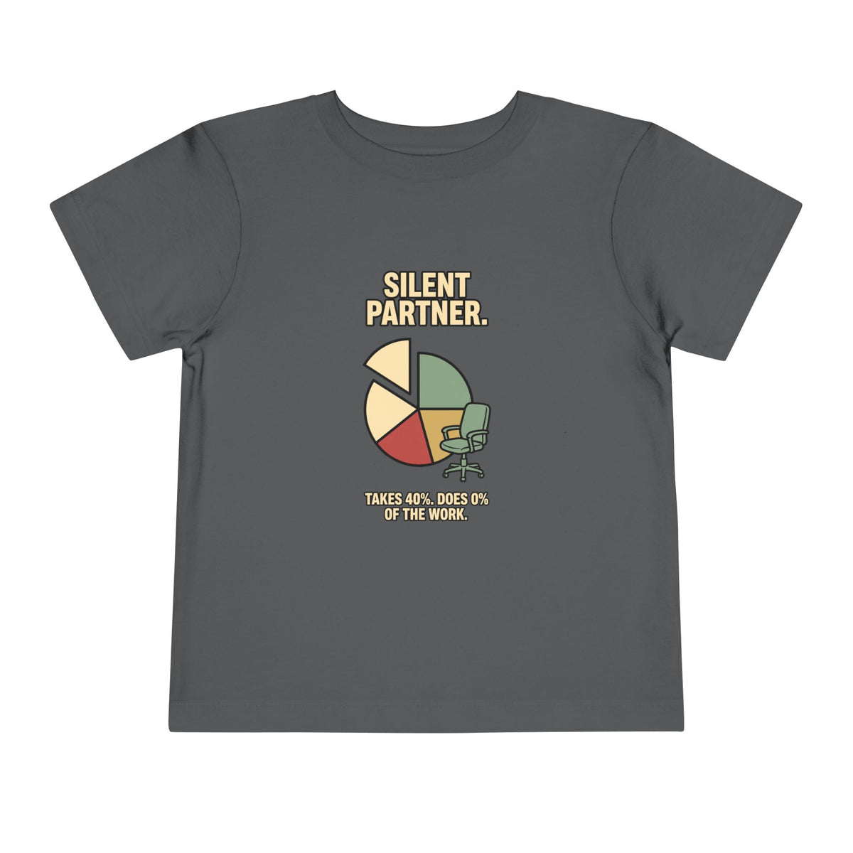 SILENT PARTNER. Toddler Tee | Funny Finance Kids Shirt