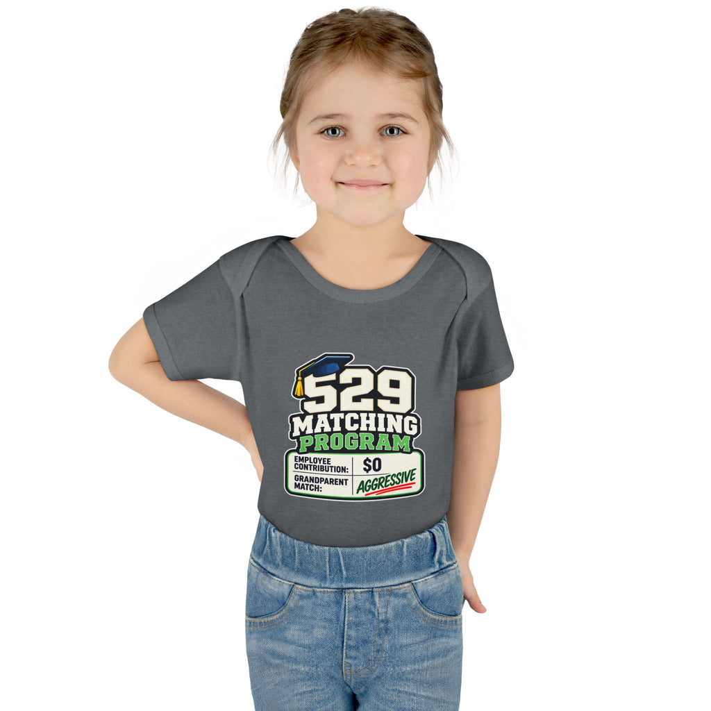 529 Matching Program: Grandparents Baby Bodysuit | Funny Finance Kids Clothing
