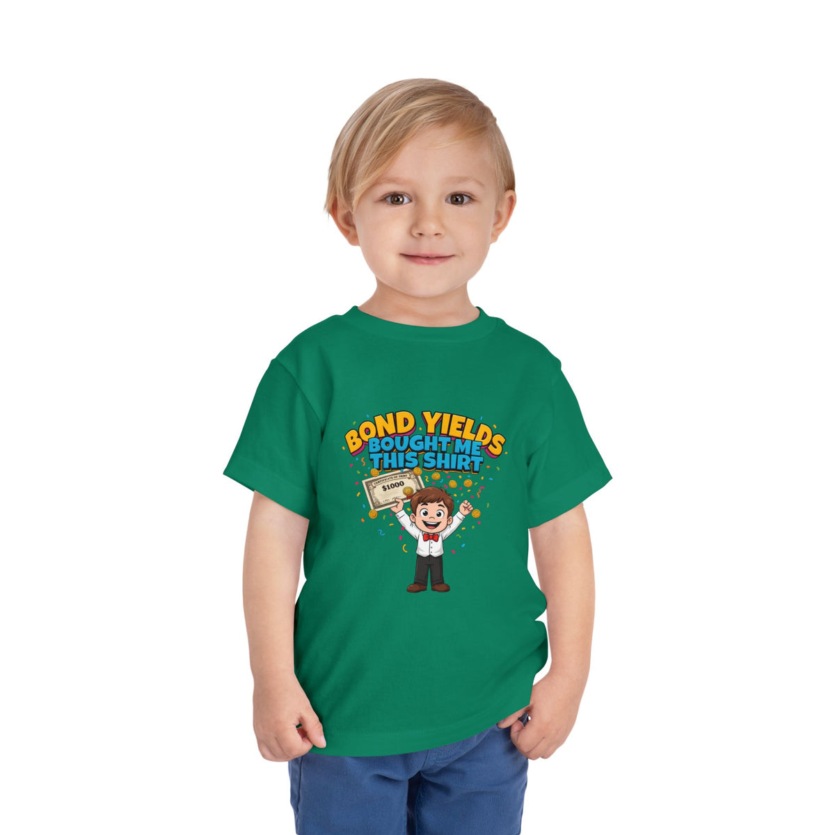 BOND YIELDS BOUGHT ME THIS SHIRT. Boys' Toddler Tee | Funny Finance Kids Clothing