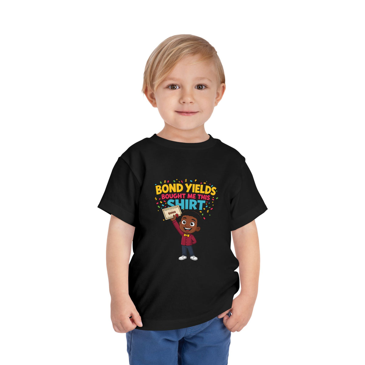 BOND YIELDS BOUGHT ME THIS SHIRT. Boys' Toddler Tee | Funny Finance Kids Clothing