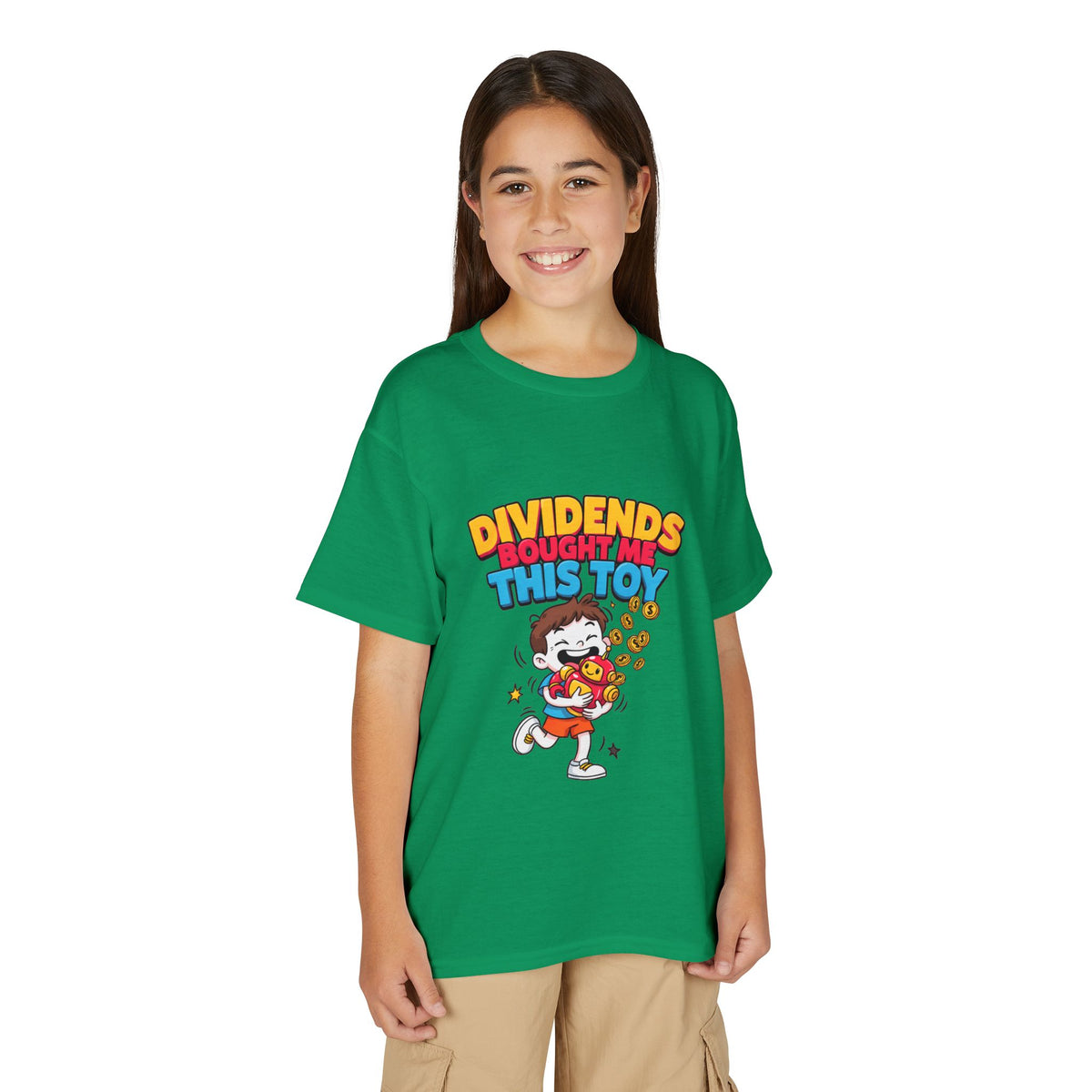 DIVIDENDS BOUGHT ME THIS TOY. Boys' Youth Tee | Funny Finance Kids Clothing