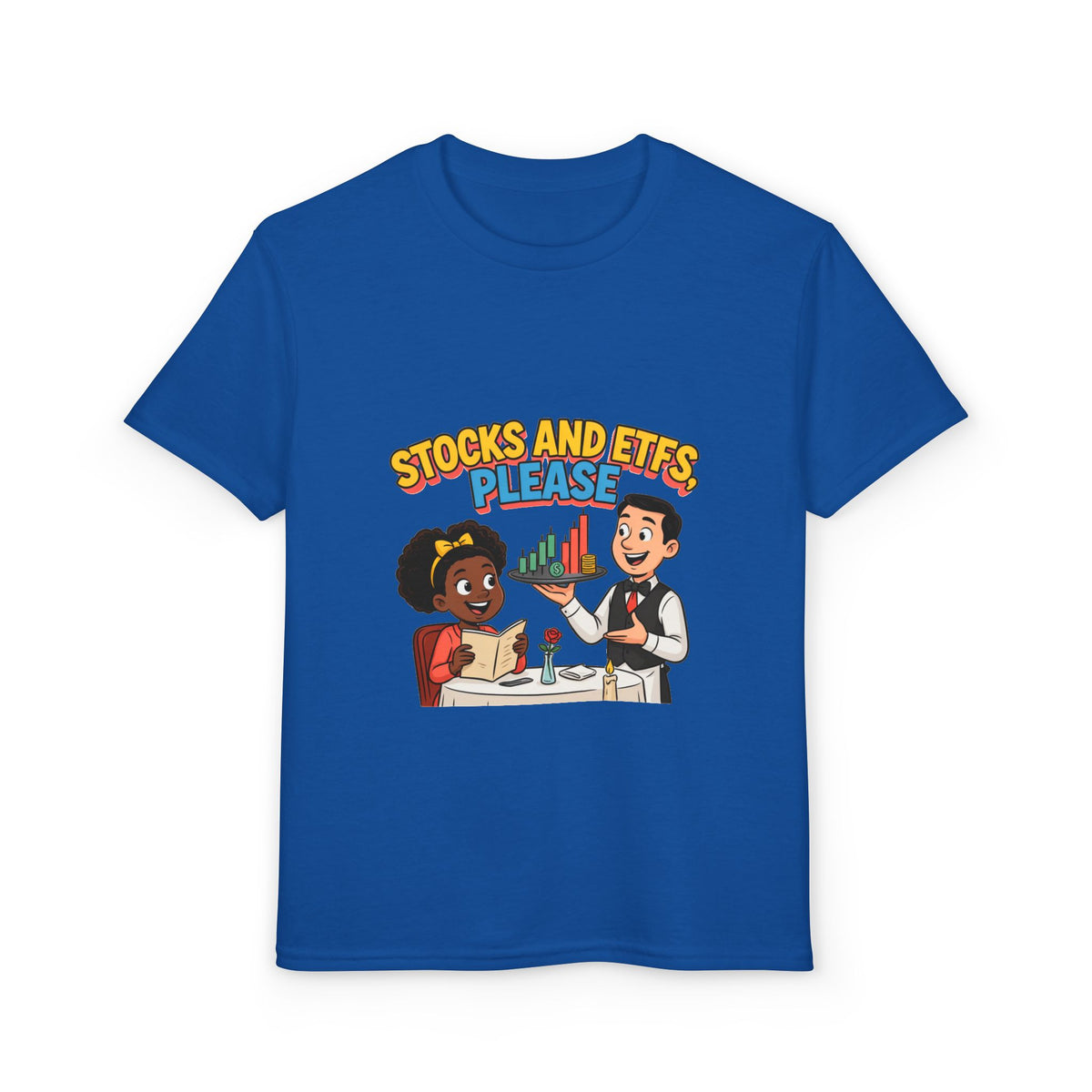 STOCKS AND ETFS, PLEASE. Girls' Youth Tee | Funny Finance Kids Clothing