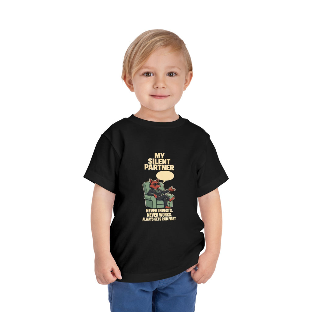 MY SILENT PARTNER. Toddler Tee | Funny Finance Kids Shirt