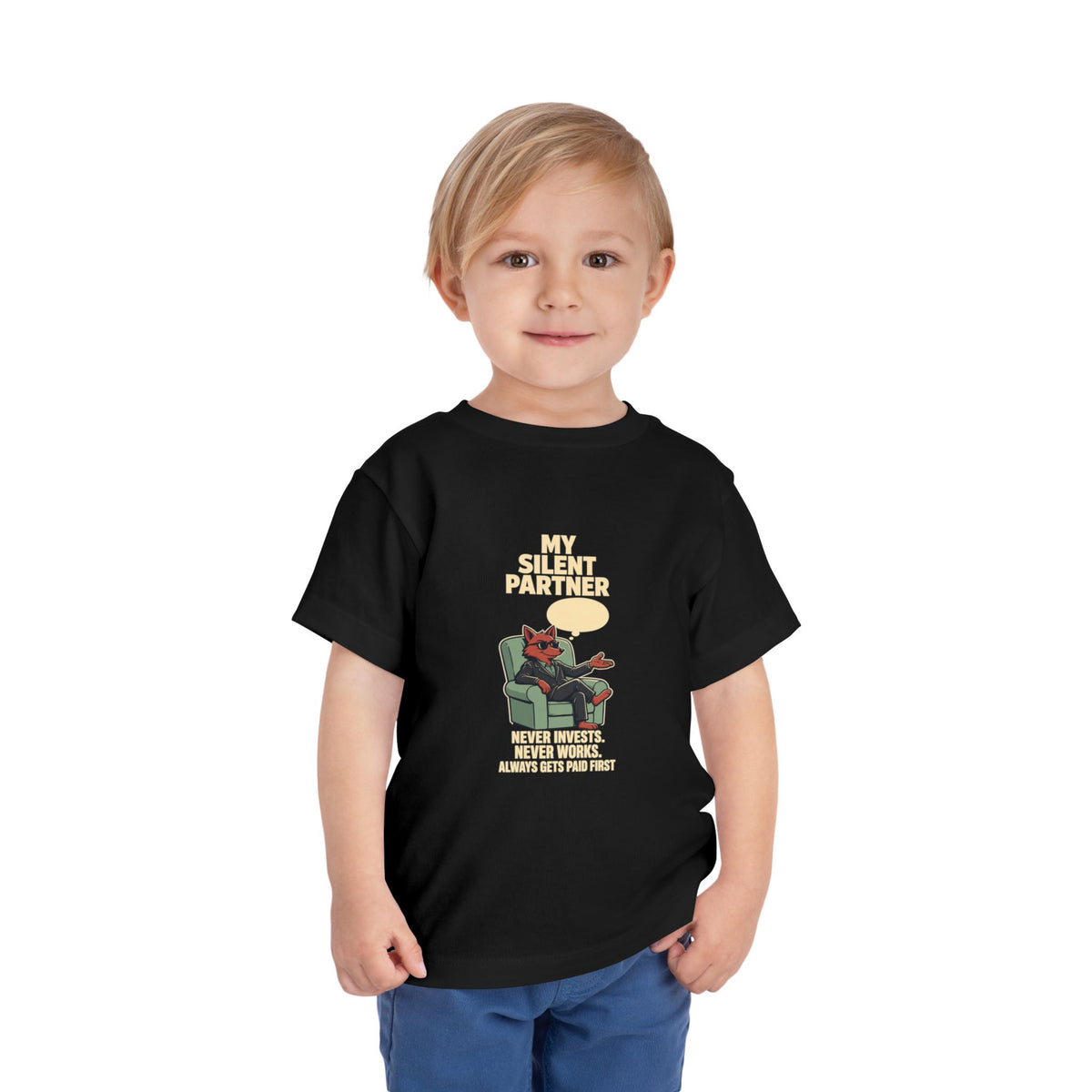 MY SILENT PARTNER. Toddler Tee | Funny Finance Kids Shirt