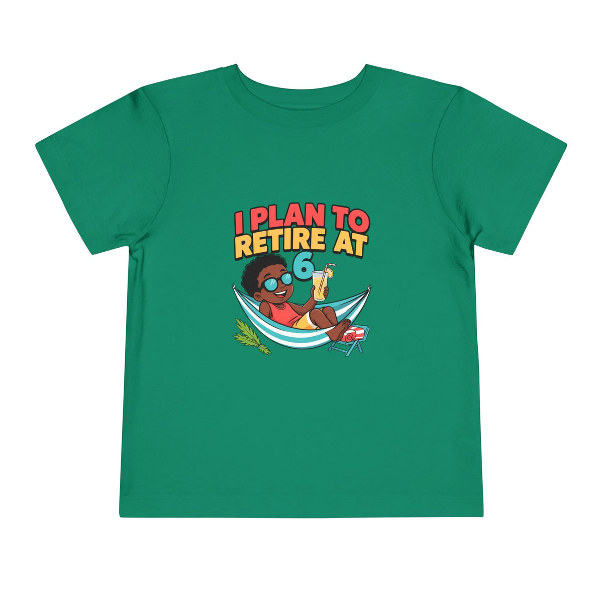 I PLAN TO RETIRE AT 6. Toddler Tee | Funny Finance Kids Clothing. Toddler Tee | Funny Finance Kids Clothing
