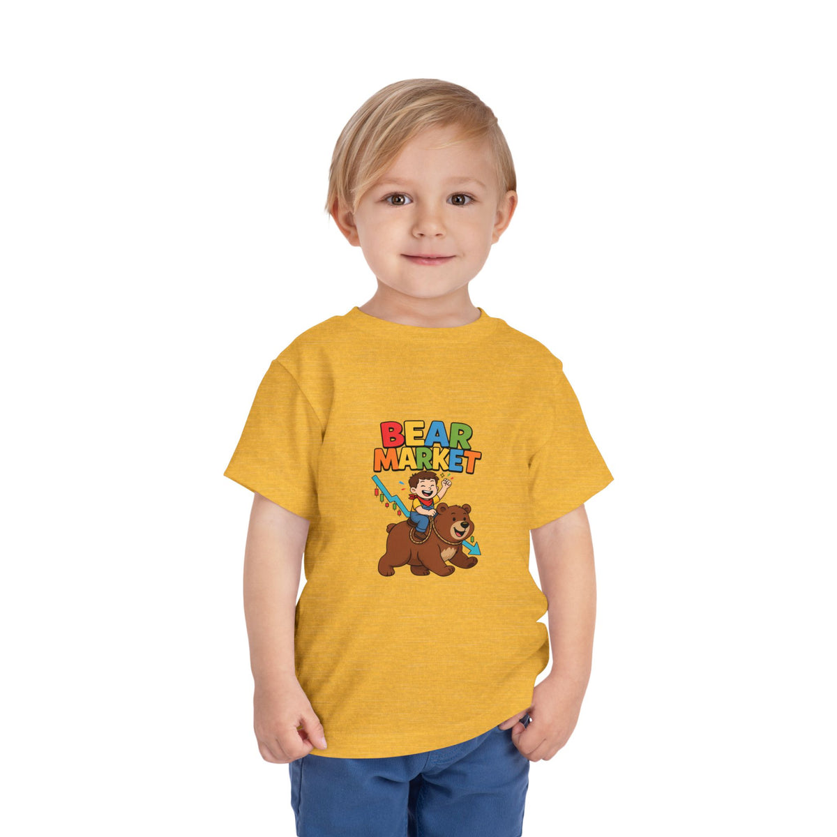 BEAR MARKET. Boys' Toddler Tee | Funny Finance Kids Clothing