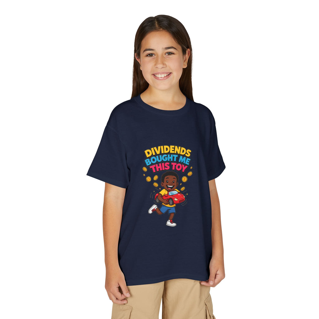 DIVIDENDS BOUGHT ME THIS TOY. Boys' Youth Tee | Funny Finance Kids Clothing