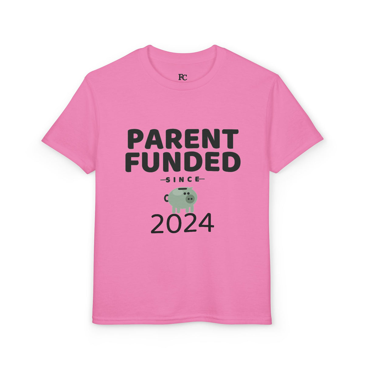 PARENT FUNDED SINCE [YEAR]. Youth Tee | Personalized Funny Finance Kids Shirt