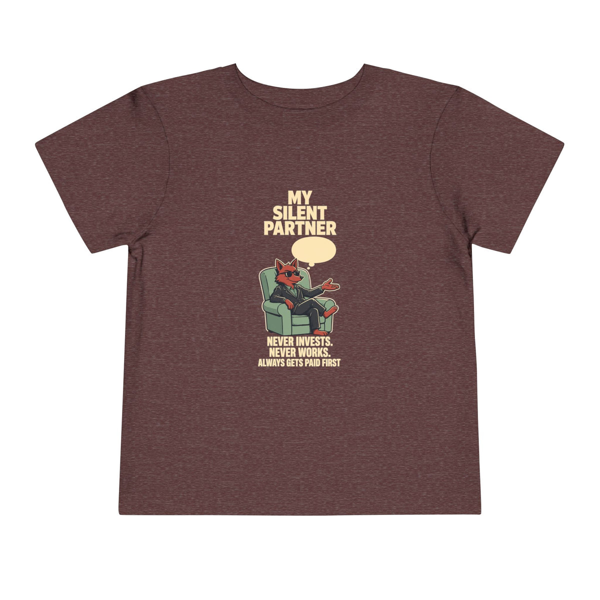 MY SILENT PARTNER. Toddler Tee | Funny Finance Kids Shirt