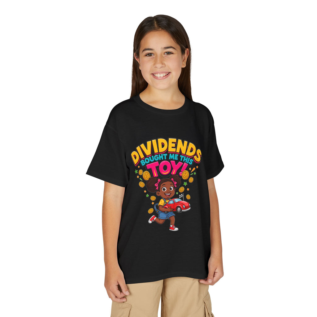 DIVIDENDS BOUGHT ME THIS TOY. Girls' Youth Tee | Funny Finance Kids Clothing