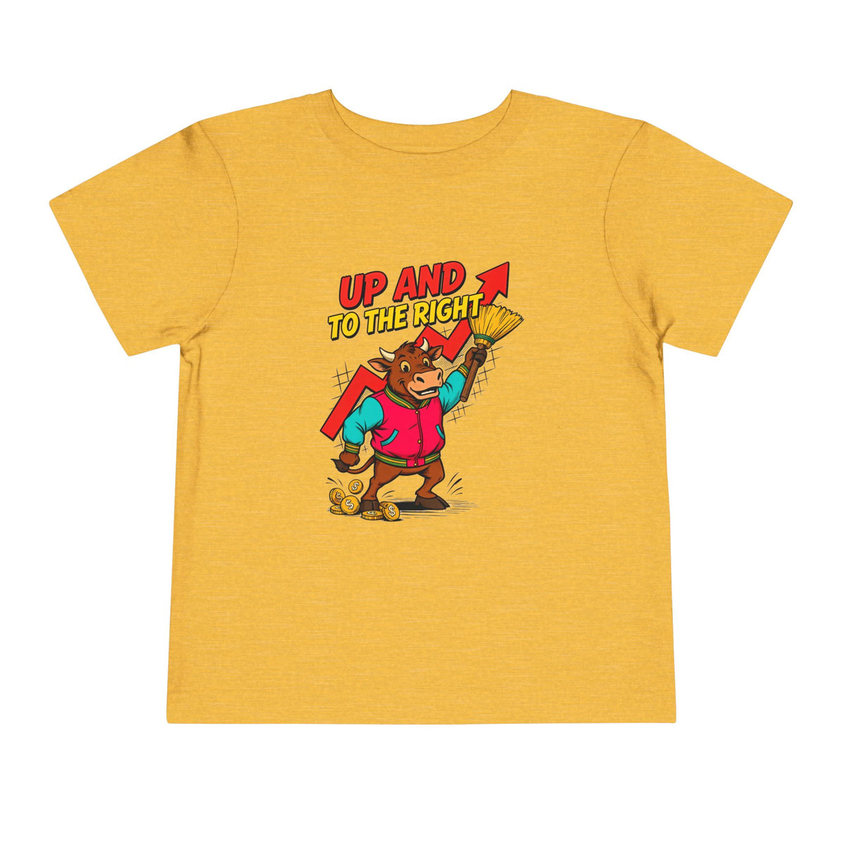 UP AND TO THE RIGHT. Toddler Tee | Funny Finance Kids Clothing