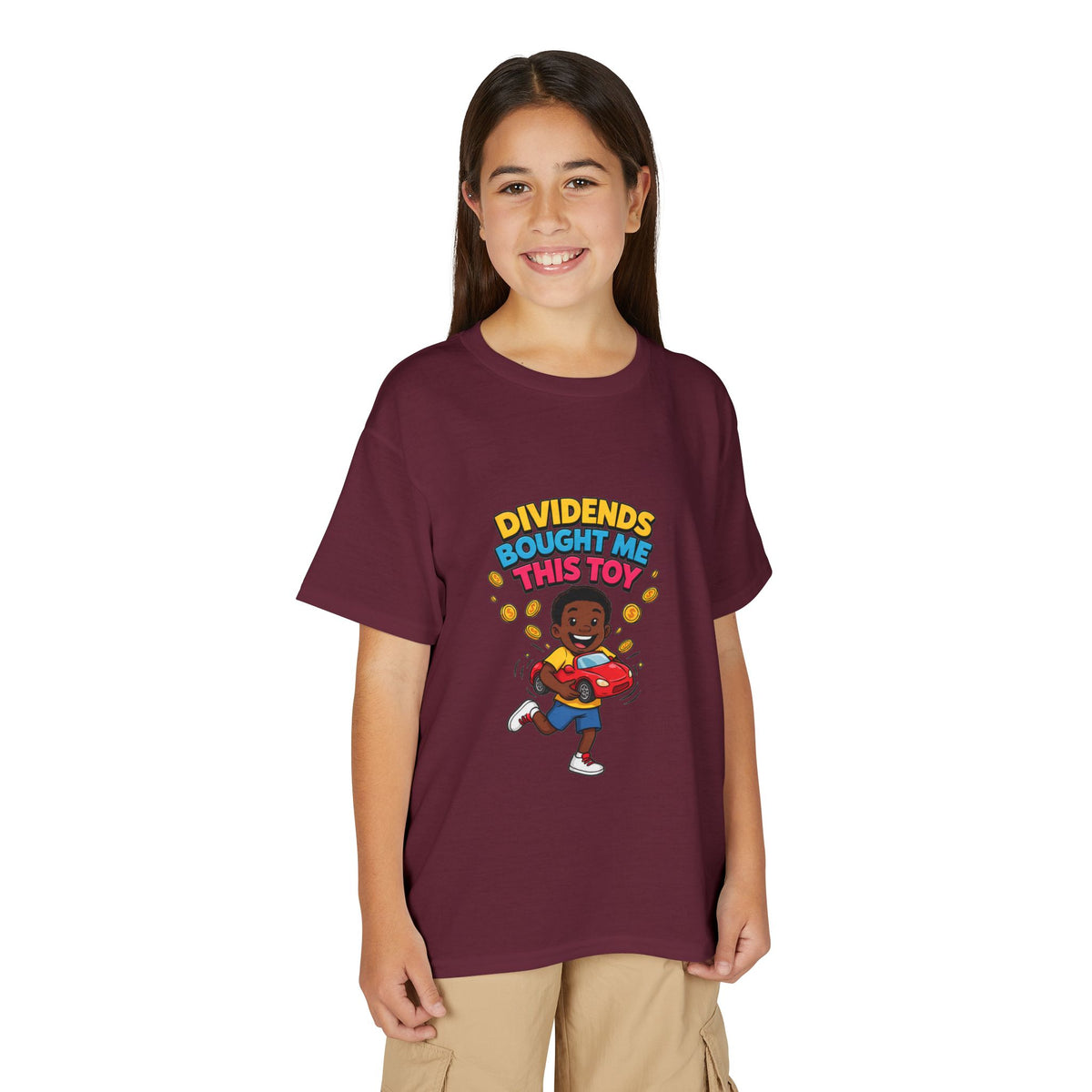 DIVIDENDS BOUGHT ME THIS TOY. Boys' Youth Tee | Funny Finance Kids Clothing