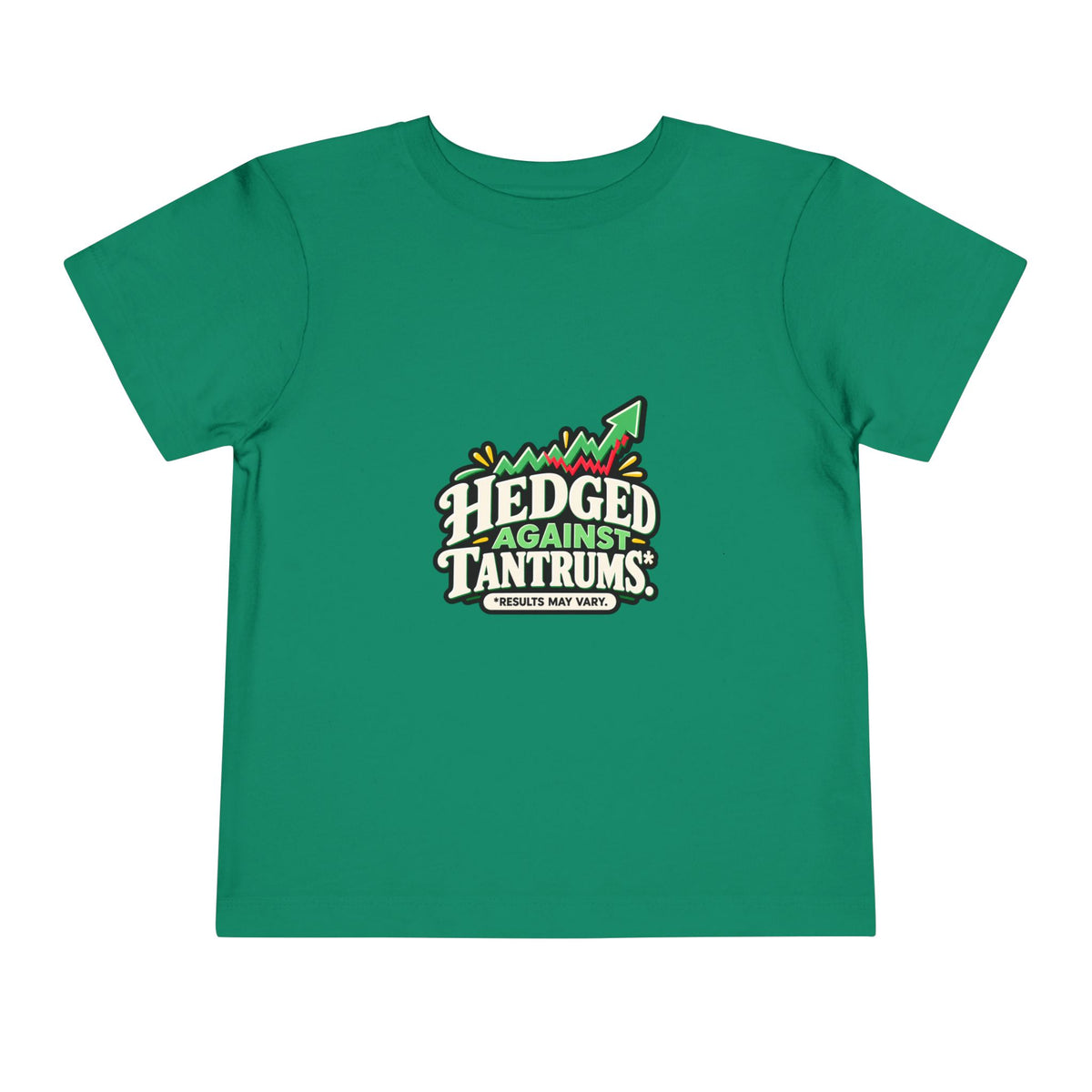 HEDGED AGAINST TANTRUMS. Toddler Tee | Funny Finance Kids Clothing
