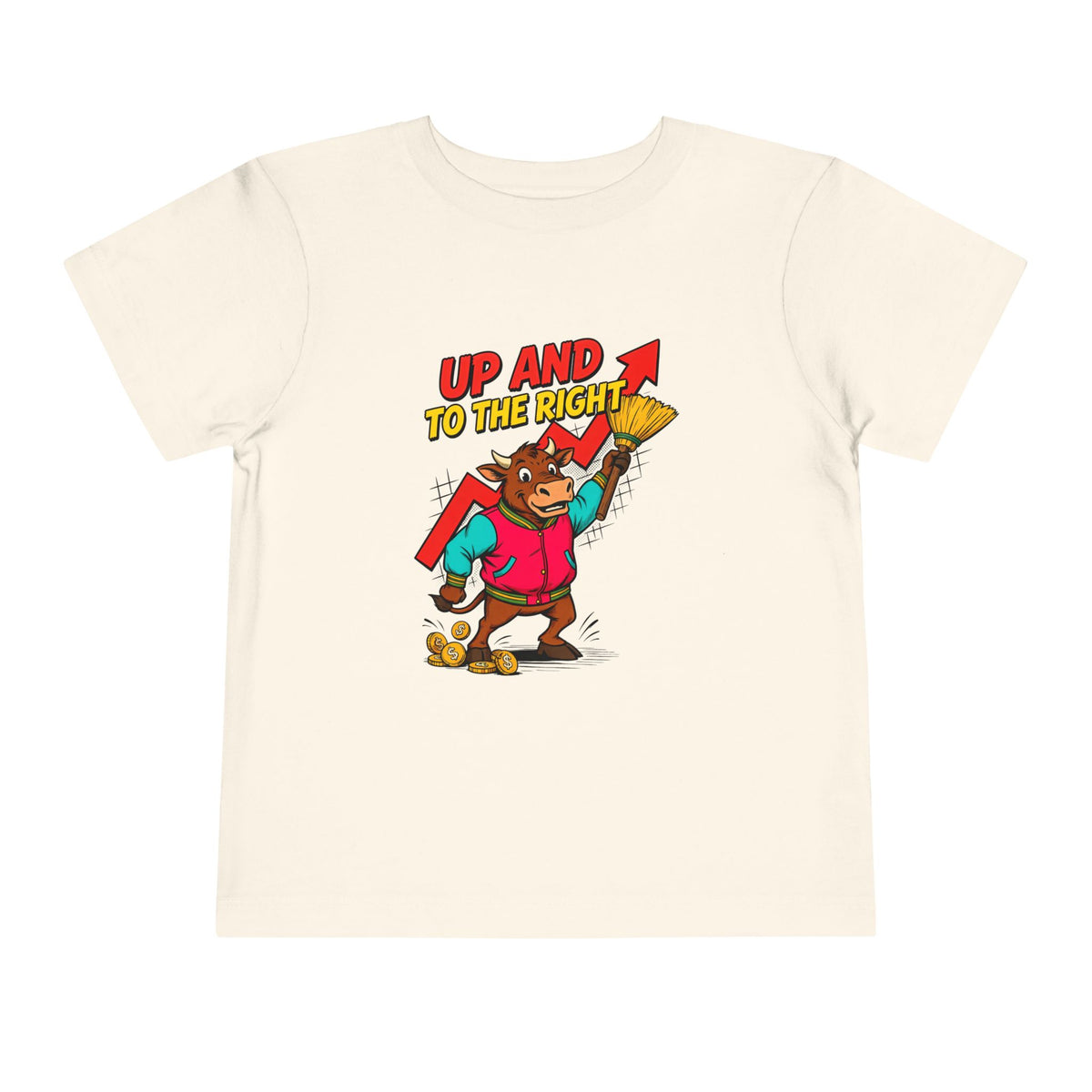 UP AND TO THE RIGHT. Toddler Tee | Funny Finance Kids Clothing