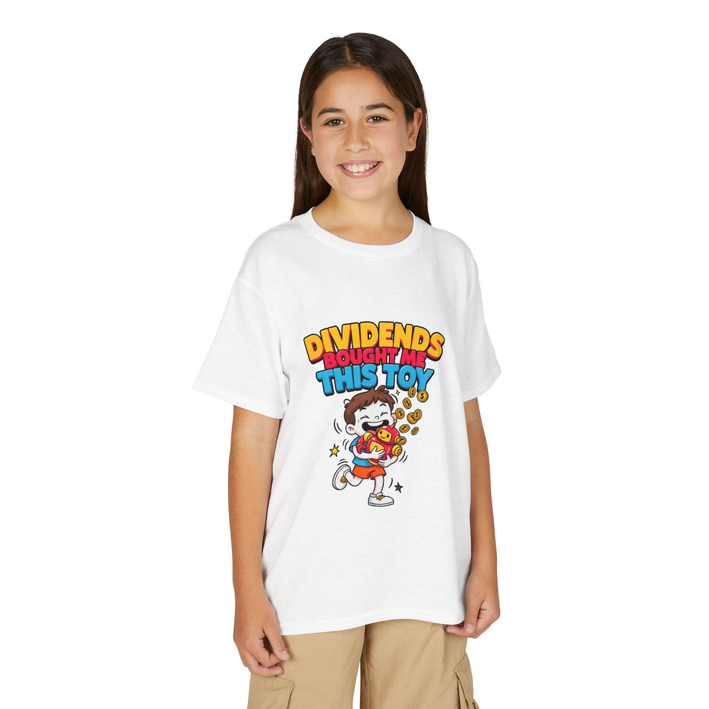 DIVIDENDS BOUGHT ME THIS TOY. Boys' Youth Tee | Funny Finance Kids Clothing