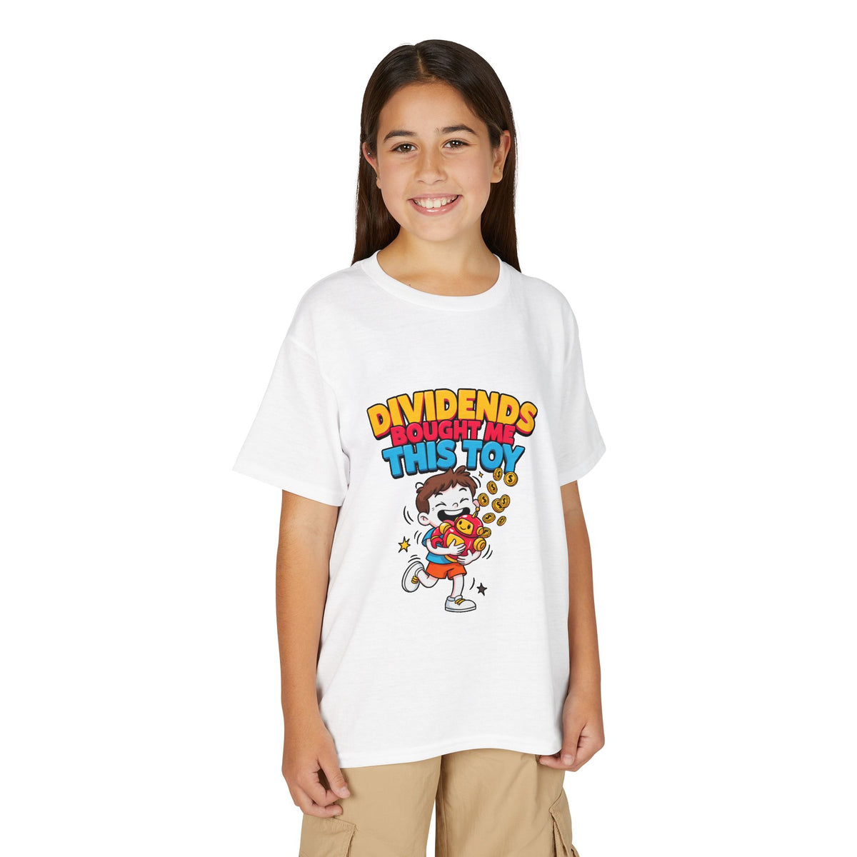 DIVIDENDS BOUGHT ME THIS TOY. Boys' Youth Tee | Funny Finance Kids Clothing