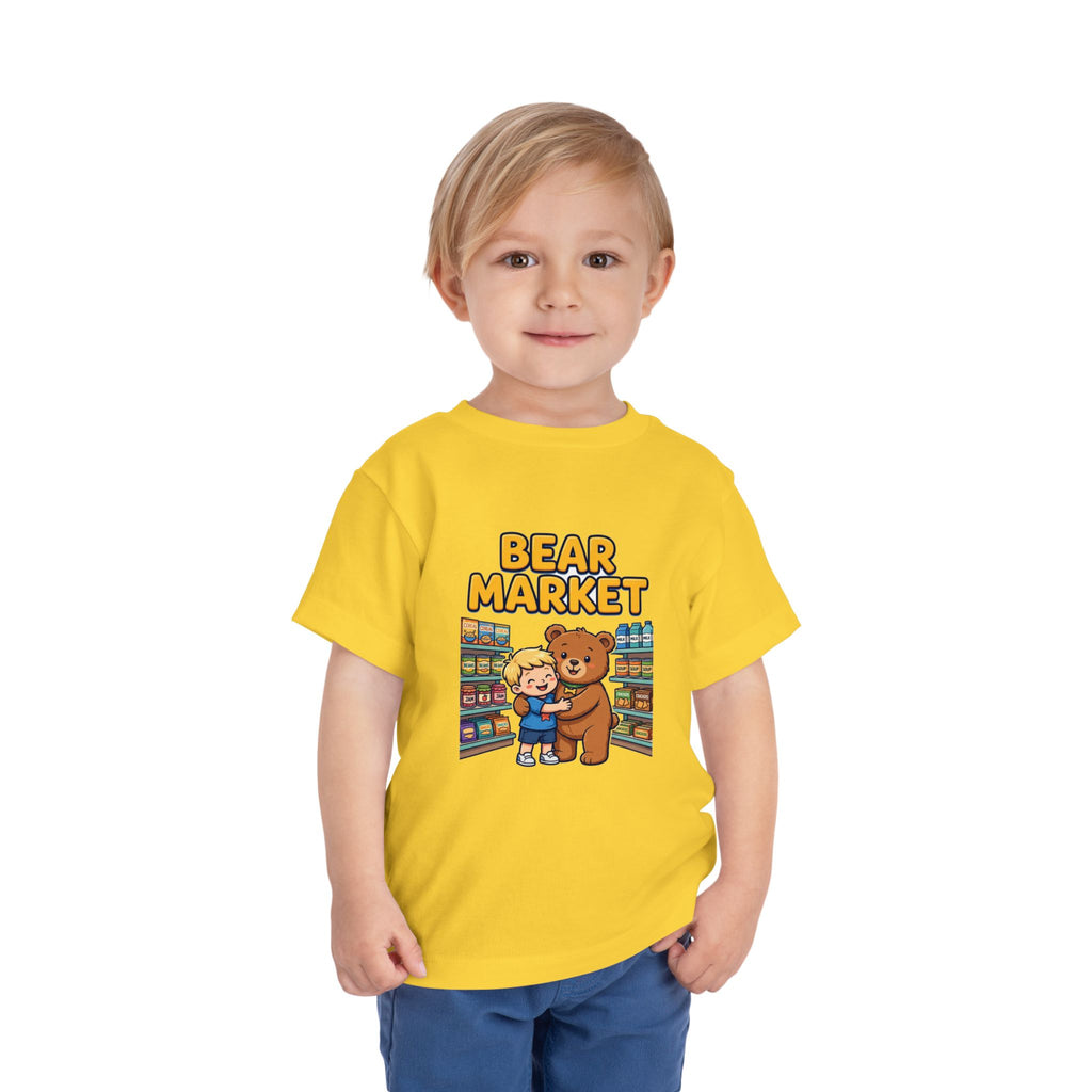 BEAR MARKET. Boys' Toddler Tee | Funny Finance Kids Clothing
