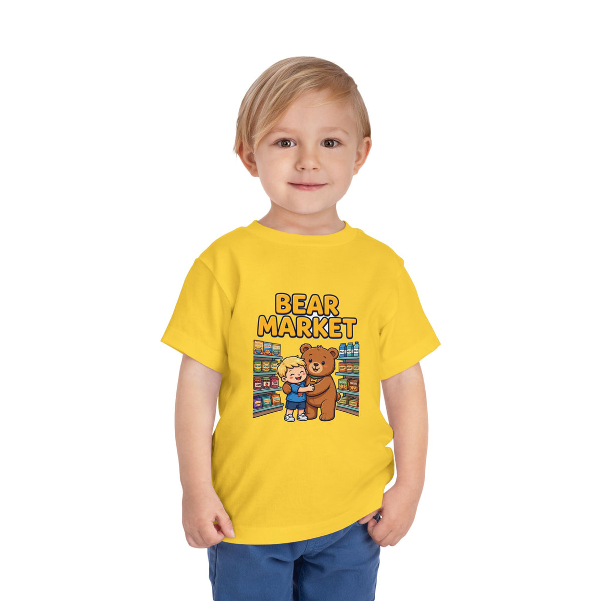 BEAR MARKET. Boys' Toddler Tee | Funny Finance Kids Clothing