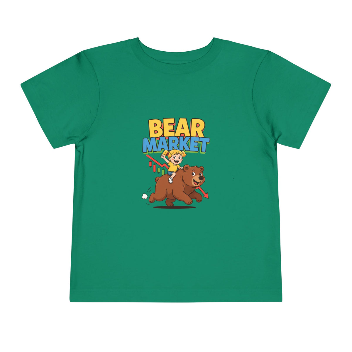 BEAR MARKET. Girls' Toddler Tee | Funny Finance Kids Clothing